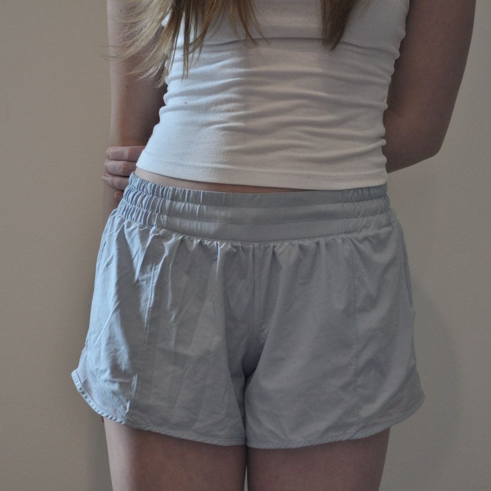 Lululemon Athletica Blue Linen Athletic Shorts